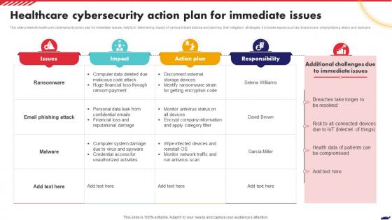 Healthcare Cybersecurity Action Plan For Immediate Issues