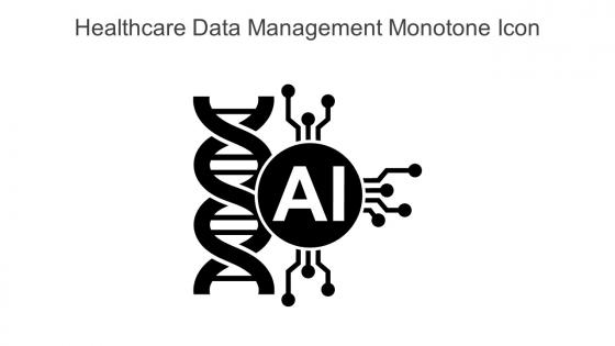 Healthcare Data Management Monotone Icon In Powerpoint Pptx Png And Editable Eps Format