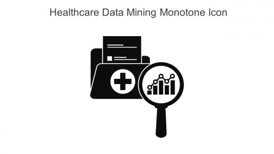 Healthcare Data Mining Monotone Icon In Powerpoint Pptx Png And Editable Eps Format