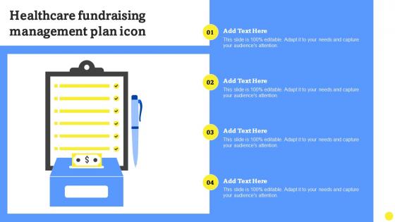 Healthcare Fundraising Management Plan Icon
