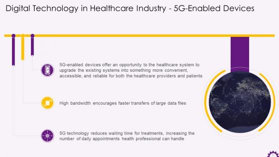 Healthcare Industry Digital Technology 5g Enabled Devices Training Ppt