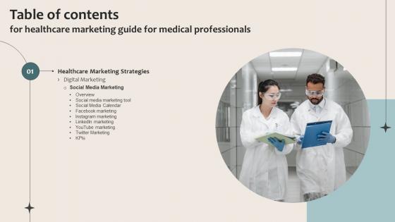 Healthcare Marketing Guide For Medical Professionals Table Of Contents Strategy SS V