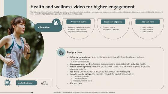 Healthcare Marketing Health And Wellness Video For Higher Engagement Strategy SS V