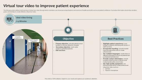 Healthcare Marketing Virtual Tour Video To Improve Patient Experience Strategy SS V