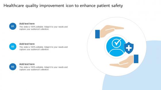 Healthcare Quality Improvement Icon To Enhance Patient Safety