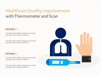 Healthcare quality improvement with thermometer and scan