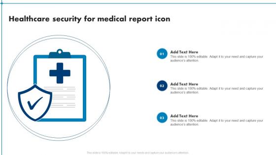 Healthcare Security For Medical Report Icon