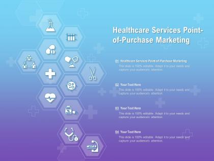 Healthcare services point of purchase marketing ppt powerpoint presentation icon design ideas