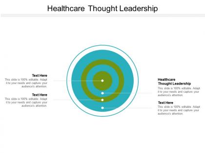 Healthcare thought leadership ppt powerpoint presentation outline example topics cpb