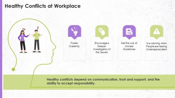 Healthy Conflicts At Workplace Training Ppt