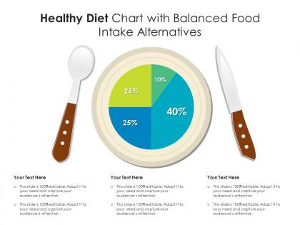 Healthy diet chart with balanced food intake alternatives infographic template