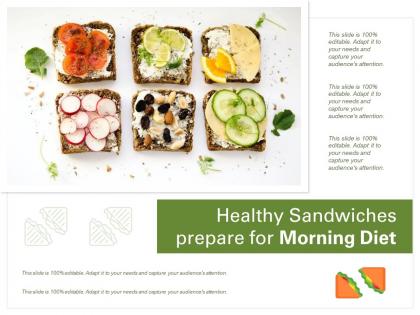 Healthy sandwiches prepare for morning diet
