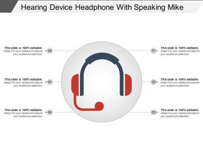 Hearing device headphone with speaking mike