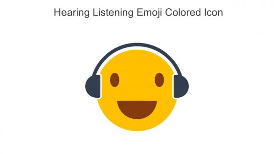 Hearing Listening Emoji Colored Icon In Powerpoint Pptx Png And Editable Eps Format