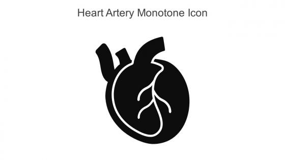 Heart Artery Monotone Icon In Powerpoint Pptx Png And Editable Eps Format