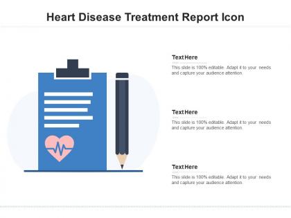 Heart disease treatment report icon