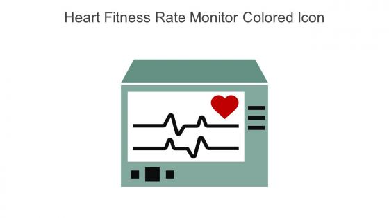 Heart Fitness Rate Monitor Colored Icon In Powerpoint Pptx Png And Editable Eps Format