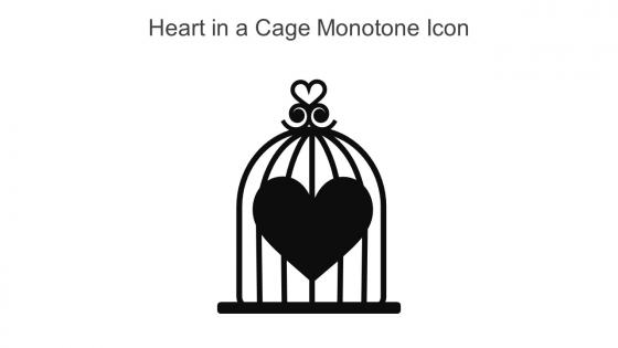 Heart In A Cage Monotone Icon In Powerpoint Pptx Png And Editable Eps Format