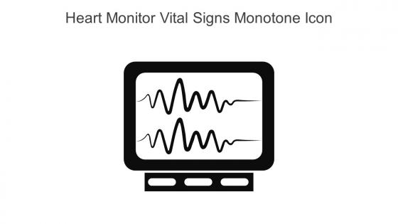Heart Monitor Vital Signs Monotone Icon In Powerpoint Pptx Png And Editable Eps Format