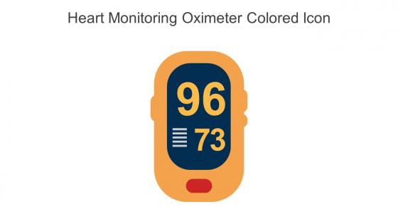 Heart Monitoring Oximeter Colored Icon In Powerpoint Pptx Png And Editable Eps Format