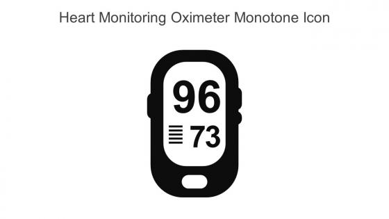 Heart Monitoring Oximeter Monotone Icon In Powerpoint Pptx Png And Editable Eps Format