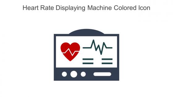 Heart Rate Displaying Machine Colored Icon In Powerpoint Pptx Png And Editable Eps Format