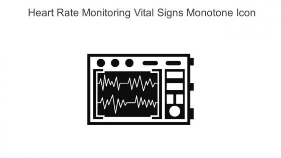 Heart Rate Monitoring Vital Signs Monotone Icon In Powerpoint Pptx Png And Editable Eps Format