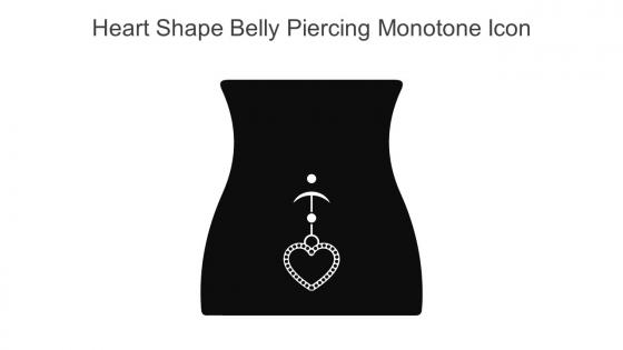 Heart Shape Belly Piercing Monotone Icon In Powerpoint Pptx Png And Editable Eps Format