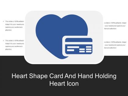 Heart shape card and hand holding heart icon
