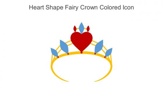 Heart Shape Fairy Crown Colored Icon In Powerpoint Pptx Png And Editable Eps Format