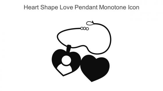 Heart Shape Love Pendant Monotone Icon In Powerpoint Pptx Png And Editable Eps Format