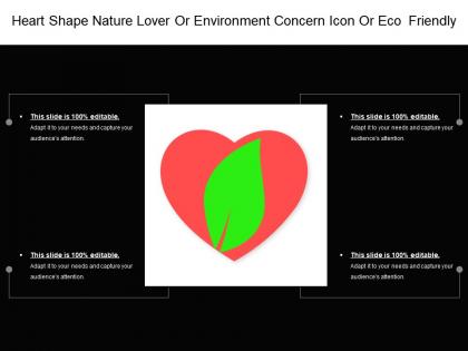 Heart shape nature lover or environment concern icon or eco friendly