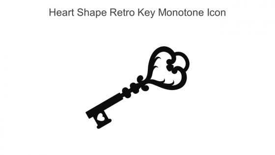 Heart Shape Retro Key Monotone Icon In Powerpoint Pptx Png And Editable Eps Format