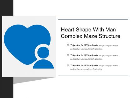 Heart shape with man complex maze structure