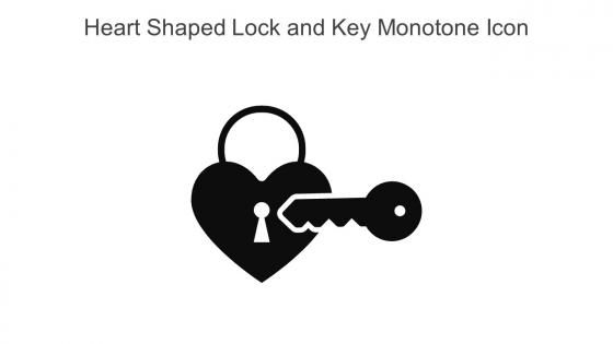 Heart Shaped Lock And Key Monotone Icon In Powerpoint Pptx Png And Editable Eps Format