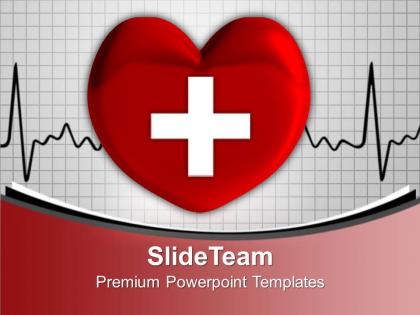 Heart with cross sign medical powerpoint templates ppt backgrounds for slides 0113