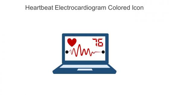 Heartbeat Electrocardiogram Colored Icon In Powerpoint Pptx Png And Editable Eps Format