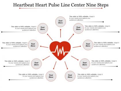 Heartbeat heart pulse line center nine steps