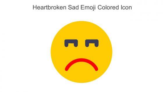 Heartbroken Sad Emoji Colored Icon In Powerpoint Pptx Png And Editable Eps Format