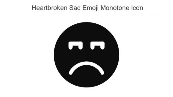 Heartbroken Sad Emoji Monotone Icon In Powerpoint Pptx Png And Editable Eps Format