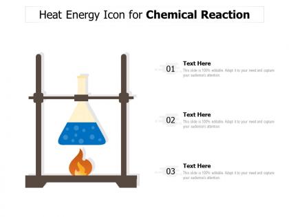 Heat energy icon for chemical reaction