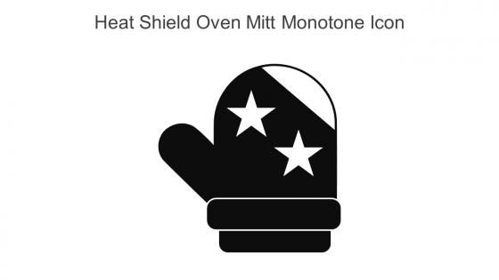 Heat Shield Oven Mitt Monotone Icon In Powerpoint Pptx Png And Editable Eps Format