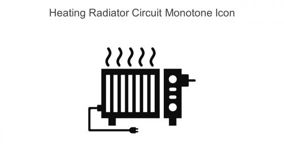 Heating Radiator Circuit Monotone Icon In Powerpoint Pptx Png And Editable Eps Format