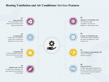 Heating ventilation and air conditioner services features ppt gallery