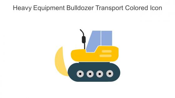 Heavy Equipment Bulldozer Transport Colored Icon In Powerpoint Pptx Png And Editable Eps Format