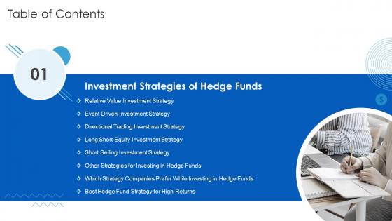 Hedge Fund Analysis For Higher Returns Table Of Contents Ppt Slides Infographic Template