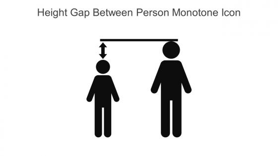 Height Gap Between Person Monotone Icon In Powerpoint Pptx Png And Editable Eps Format