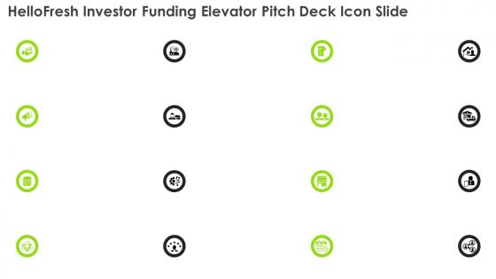 Hellofresh investor funding elevator pitch deck icon slide
