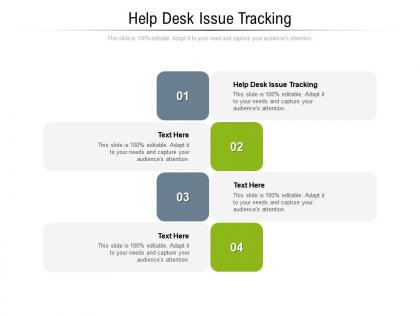Help desk issue tracking ppt powerpoint presentation slides examples cpb