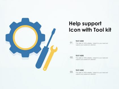 Help support icon with tool kit